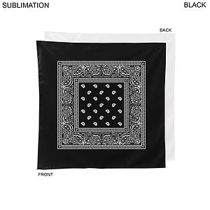 Paisley Bandana, 22x22, Sublimated Edge to Edge 1 side