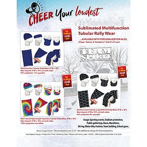 Sublimated Multifunction Tubular 2-ply WINTER Rally Wear (IN STOCK)