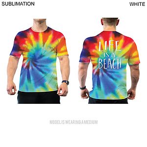 Sublimated Unisex T-Shirt with Tie Dye Background, NO SETUP CHARGE