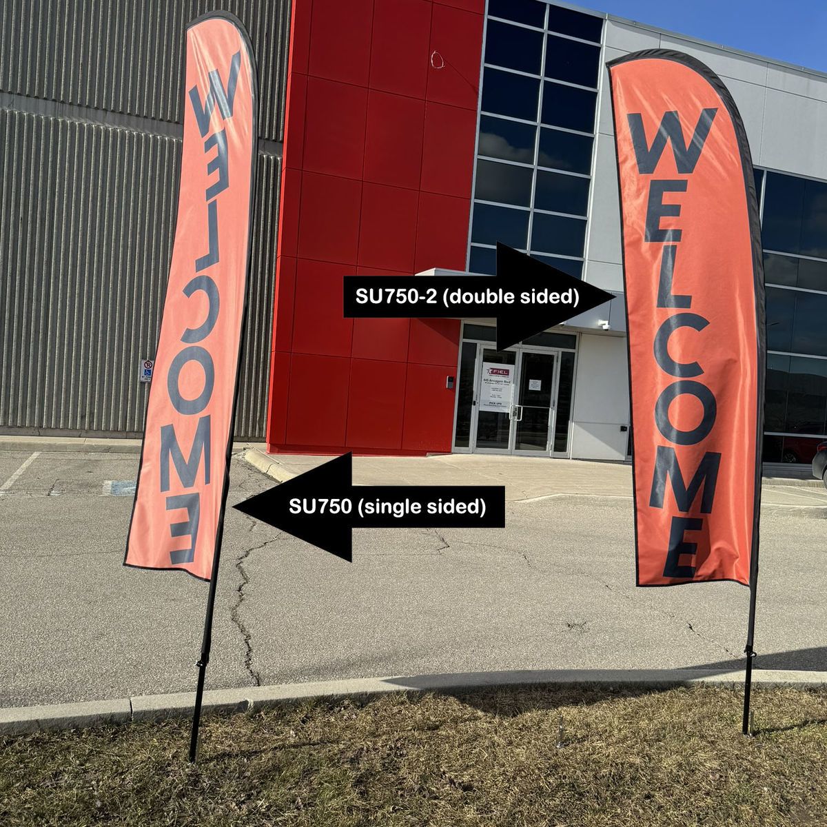 72 Hr Fast Ship - 10' Small Feather Flag Kit, Full Color Graphics Double Sided, Spike and Bag