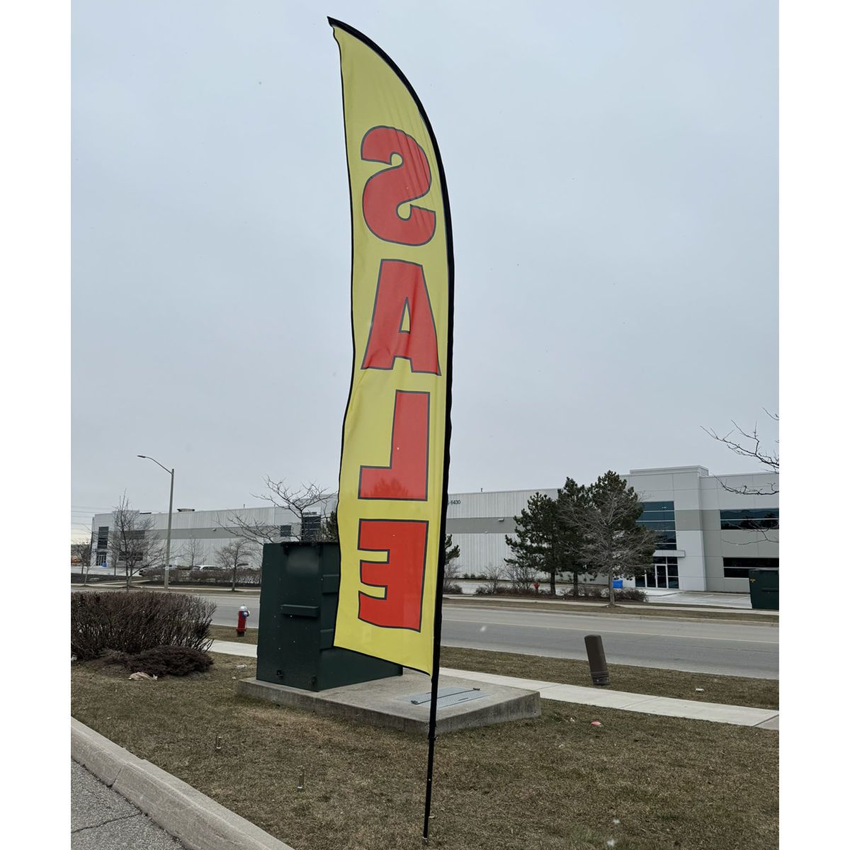 72 Hr Fast Ship - 15' Large Feather Flag Kit, Full Color Graphics One Side, Spike and Bag Included.