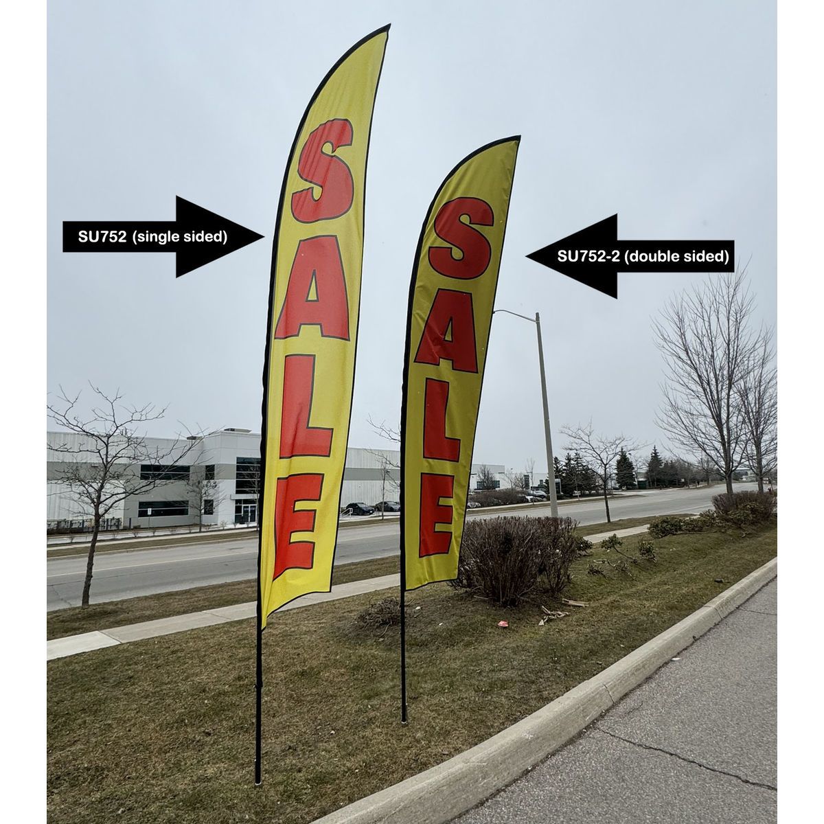 72 Hr Fast Ship - 15' Large Feather Flag Kit, Full Color Graphics Double Sided, Spike and Bag.