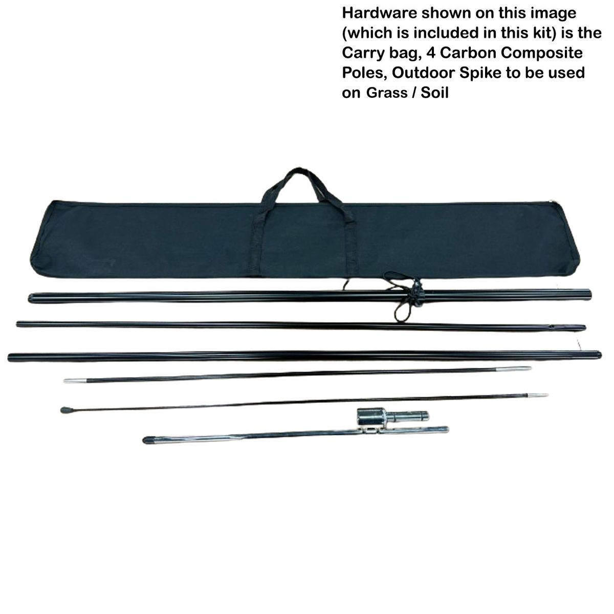 72 Hr Fast Ship - 13.5' Large Tear Drop Flag Kit, Full Color Graphics Double Side, Spike and Bag.