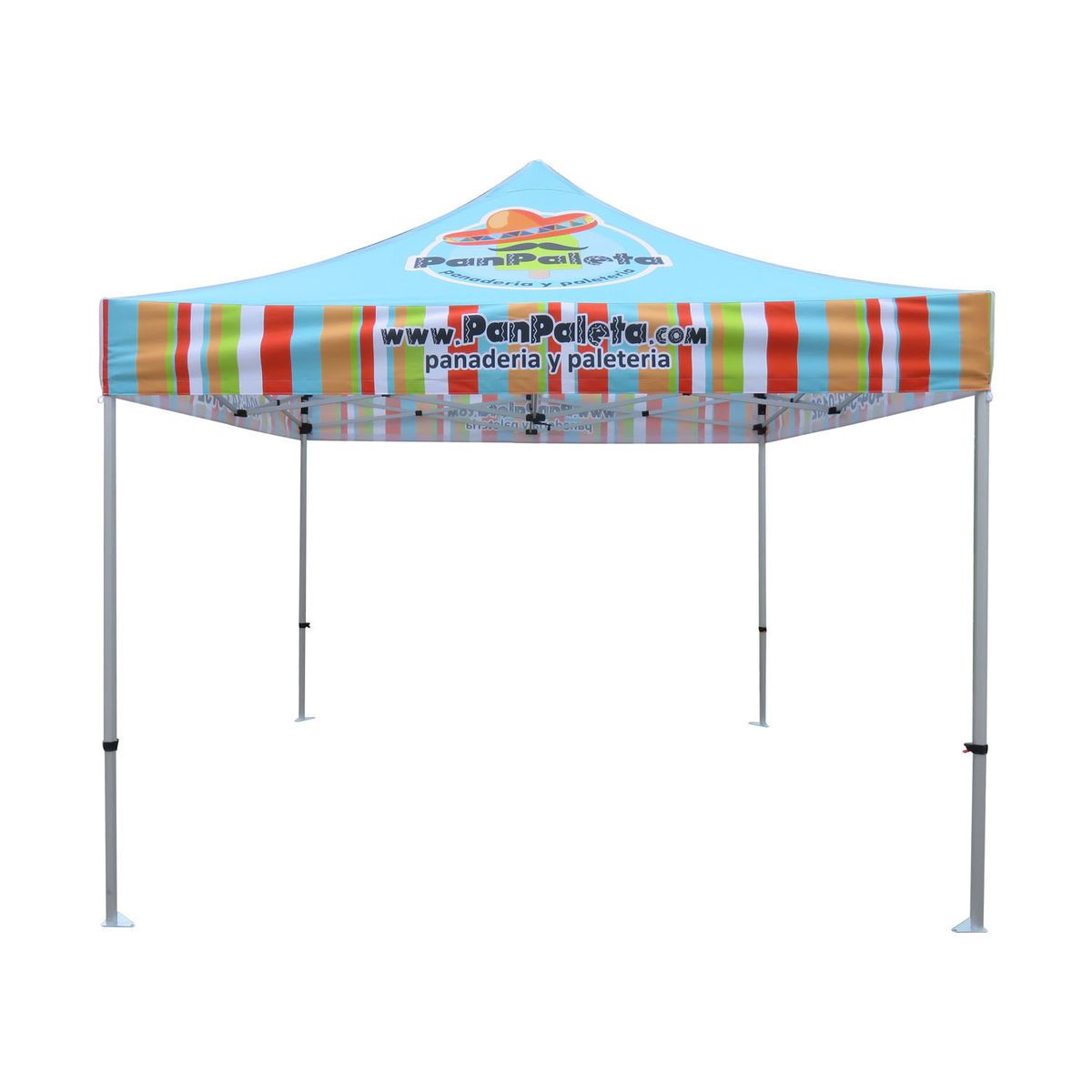 10' Premium Sublimated Tent Kit, Includes Premium 40mm Aluminum Frame, Canopy, Case, Grass Stake Kit