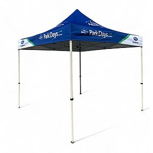 48Hr Quick Ship - 10' Steel Tent Kit, Includes Steel Frame and Sublimated Canopy Only