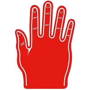 Foam Hand Five Finger 16"