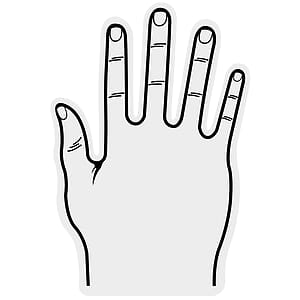Foam Hand Five Finger 16"