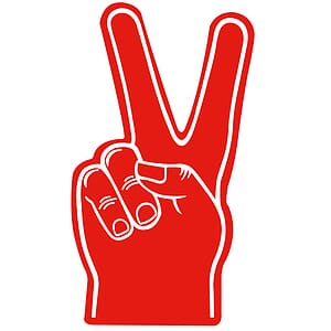 Foam Hand Peace 18"