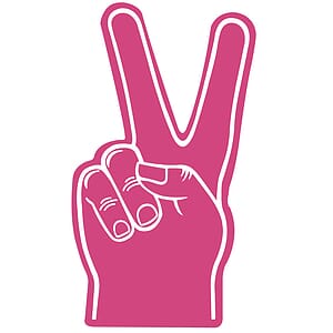 Foam Hand Peace 18"