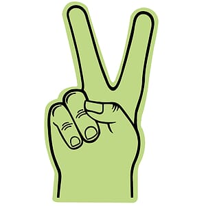 Foam Hand Peace 18"