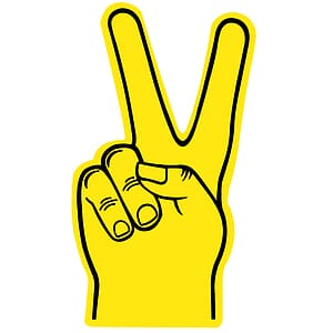 Foam Hand Peace 18"