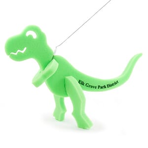 T-Rex Dinosaur on a leash