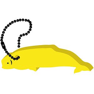 Beluga Whale Key Tag