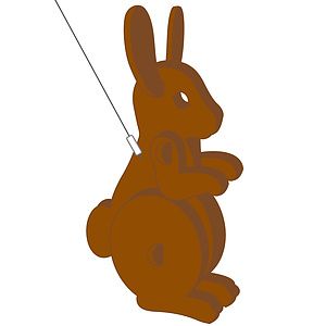 Rabbit on a leash