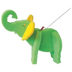 Elephant on a leash