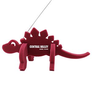 Steggy Dinosaur on a leash