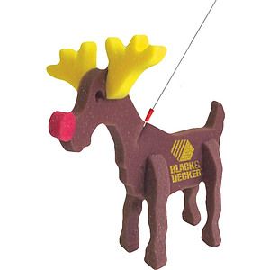 Reindeer on a leash