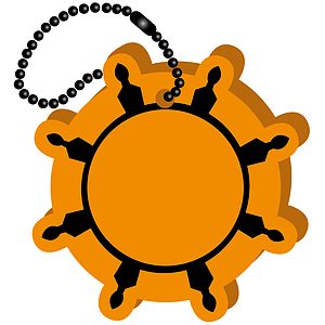 Ships Wheel Key Tag