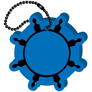 Ships Wheel Key Tag
