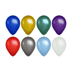 9" Metallic Latex Balloons