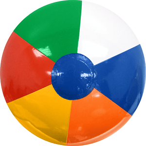 16" Multi-Colored Beach Ball