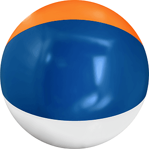 16" Multi-Colored Beach Ball