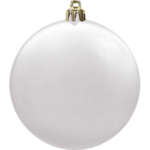 3" Satin Finish Flat Shatterproof Ornament