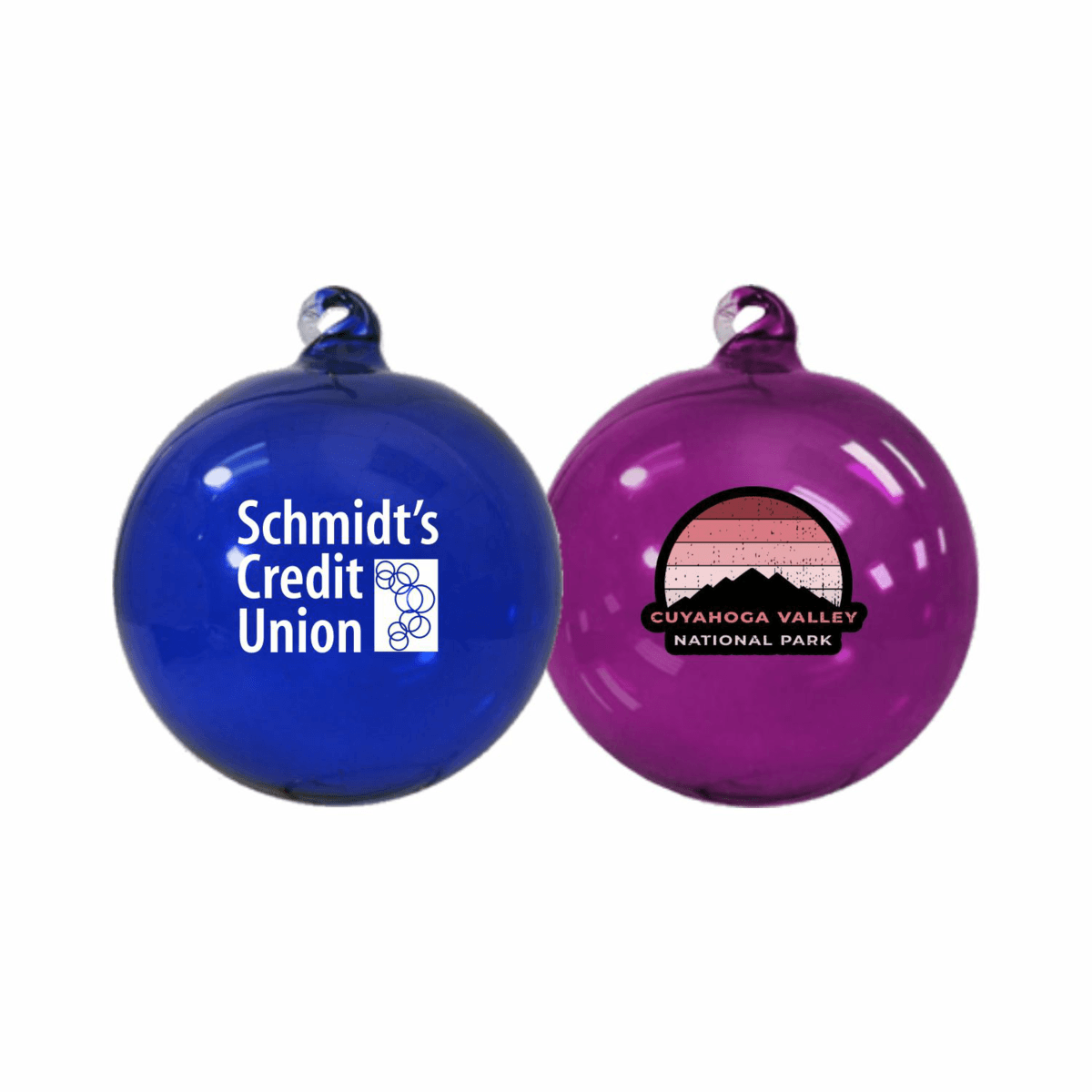 3" Hand Blown Glass Ornament