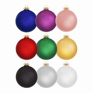 3¼" Traditional Glass Ornaments