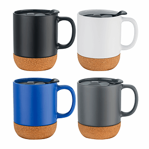 12 oz. Cork Bottom Ceramic Mug