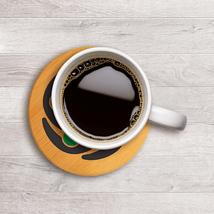 1 Pack Round Bamboo Coaster