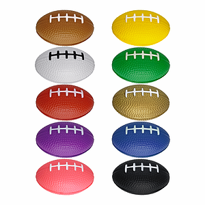 Small Foam Stress Reliever Football Colors