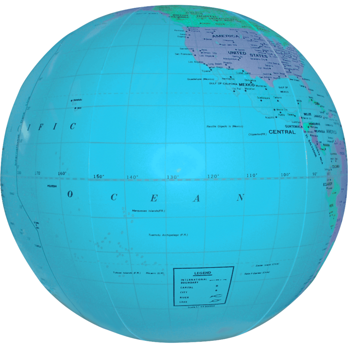12" Globe Beach Ball - Blue