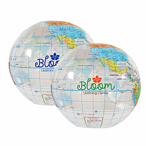 12" Globe Beach Ball - Clear