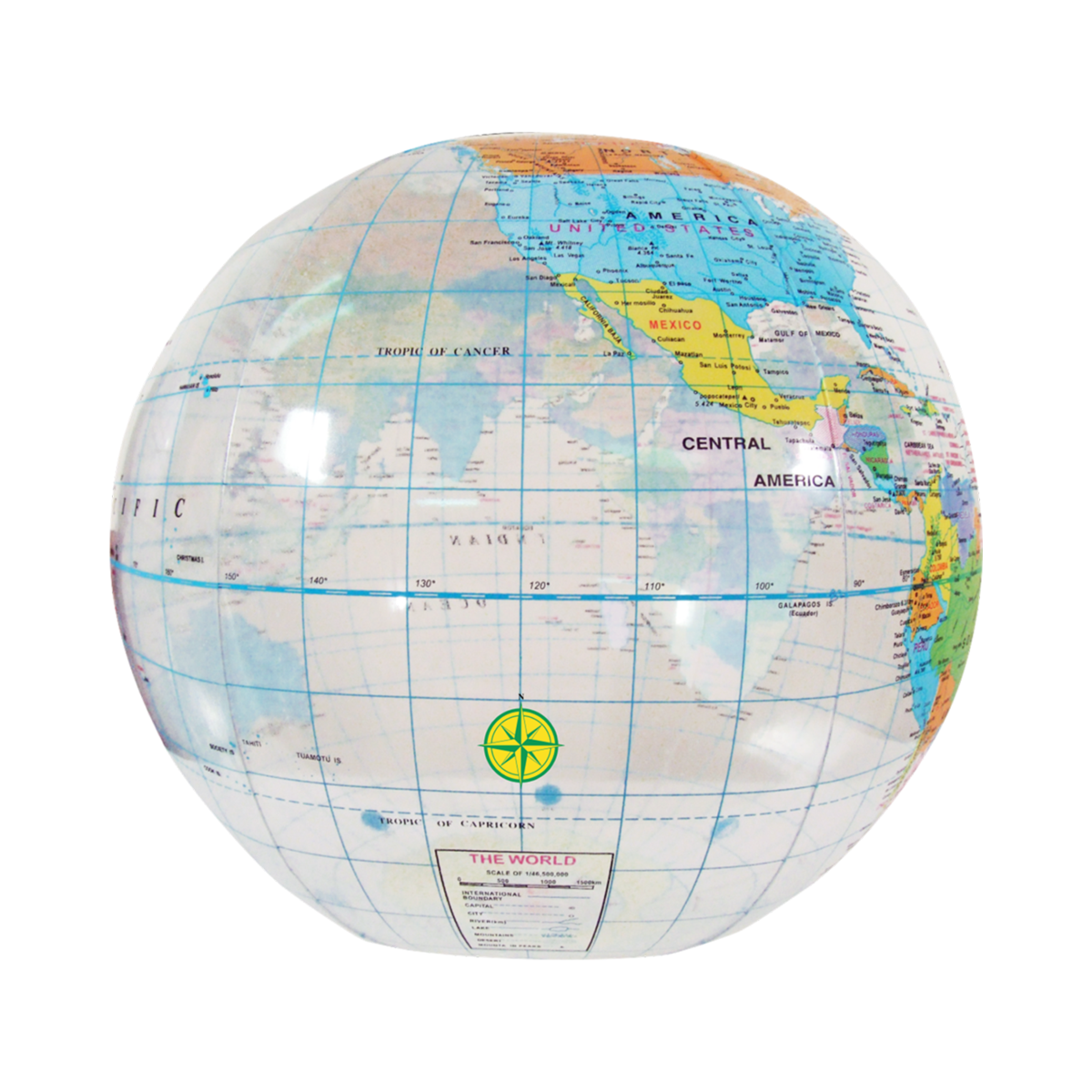 16" Globe Beach Ball - Clear