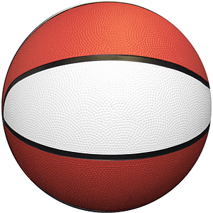 7" Mid-Size Rubber Basketball Colors