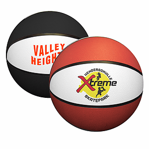 7" Mid-Size Rubber Basketball Colors