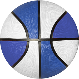 7" Mid-Size Rubber Basketball Colors