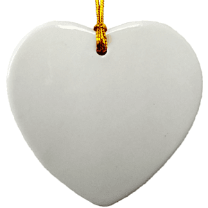 3" Ceramic Ornament - Heart