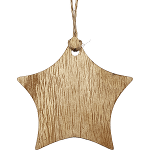 3" Wood Ornament - Star