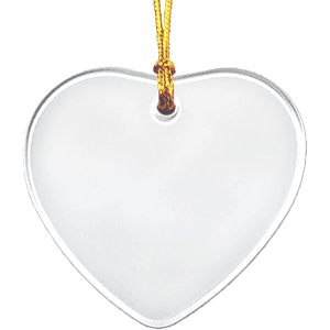 3" Sun Catcher Acrylic Ornament - Heart