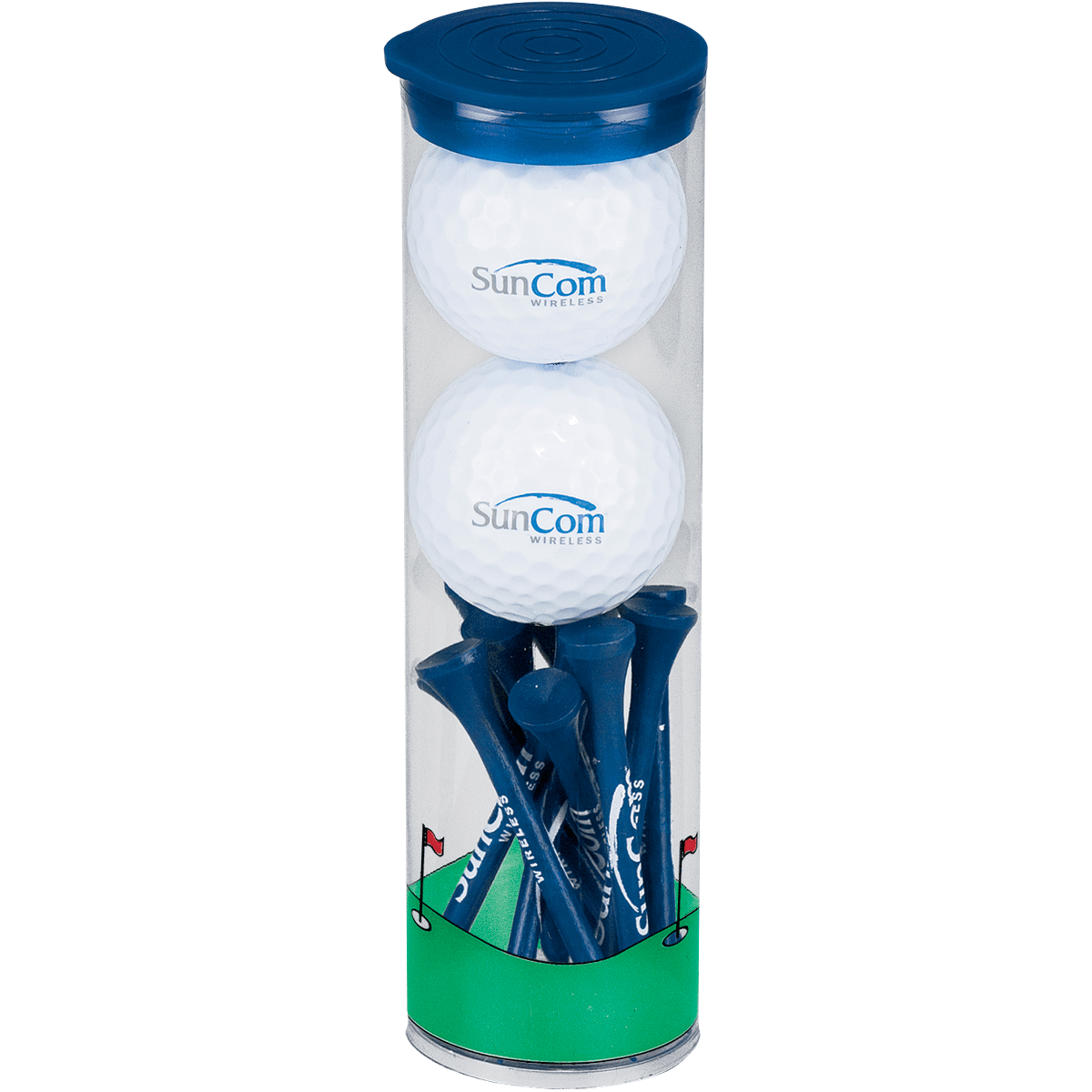 2 Ball Tall Tube With Wilson Chaos Golf Balls