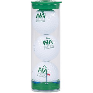 3 Ball Clear Tube W Pinnacle Rush Golf Balls