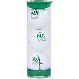 3 Ball Clear Tube W Pinnacle Rush Golf Balls