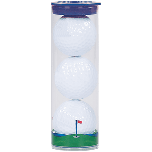 3 Ball Clear Tube W Pinnacle Rush Golf Balls