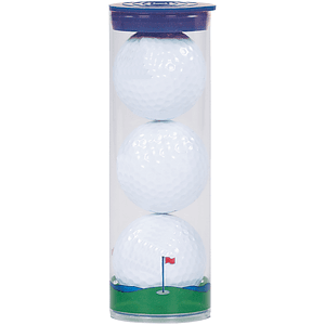 3 Ball Clear Tube W Pinnacle Rush Golf Balls