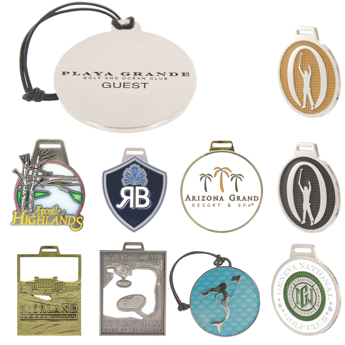 Custom designed metal bag tag Corporate Specialties