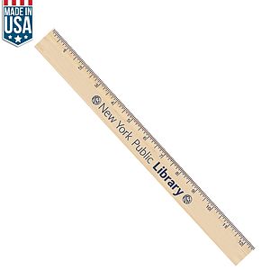 12 Natural Finish Ruler