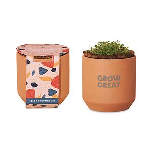 Modern Sprout® Tiny Terracotta Grow Kit Champagne Poppies