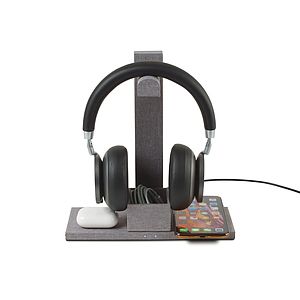 Truman Dual Wireless Charger and Headphone Stand